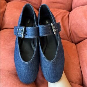 Zara Denim Mary Jane Shoes